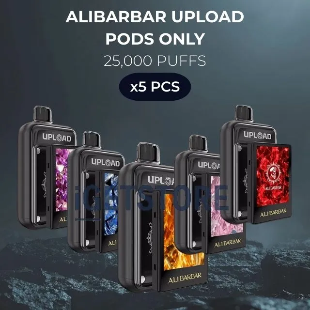 5 PCS – Alibarbar Upload Pods Only 25000 Puffs