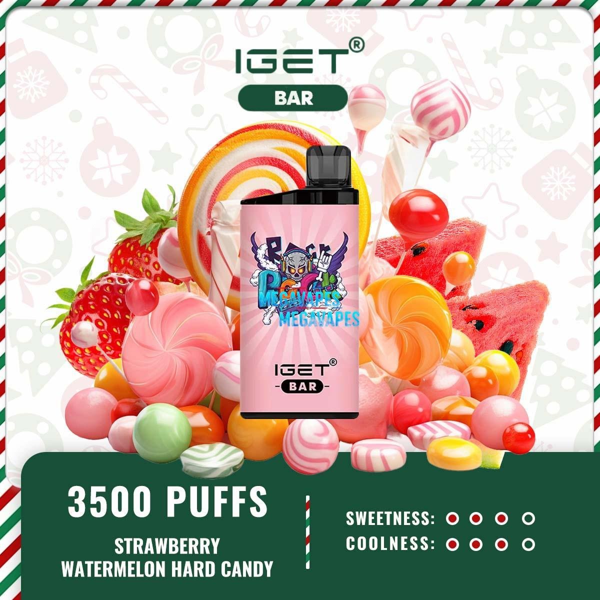 IGET BAR – STRAWBERRY WATERMELON HARD CANDY - Image 2