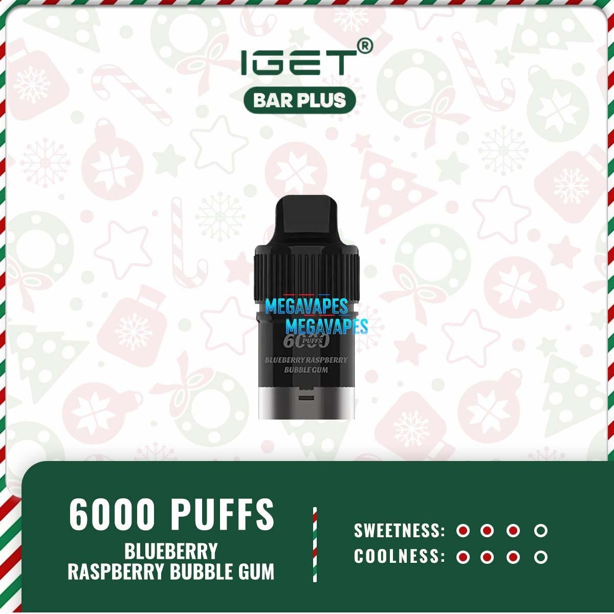 IGET BAR PLUS POD ONLY – BLUEBERRY RASPBERRY BUBBLE GUM
