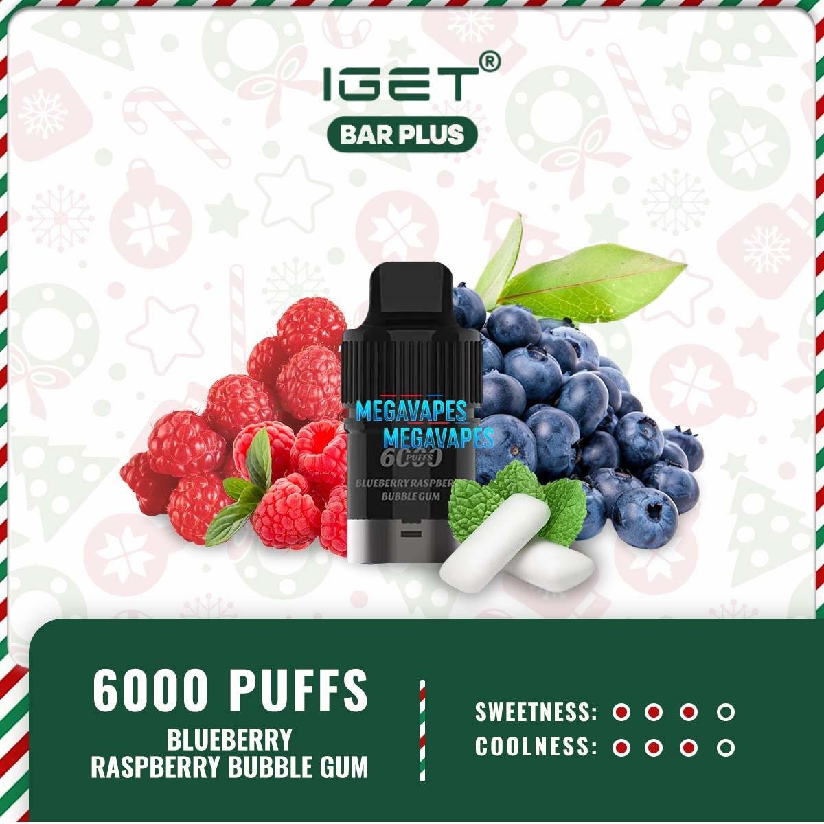IGET BAR PLUS POD ONLY – BLUEBERRY RASPBERRY BUBBLE GUM - Image 2