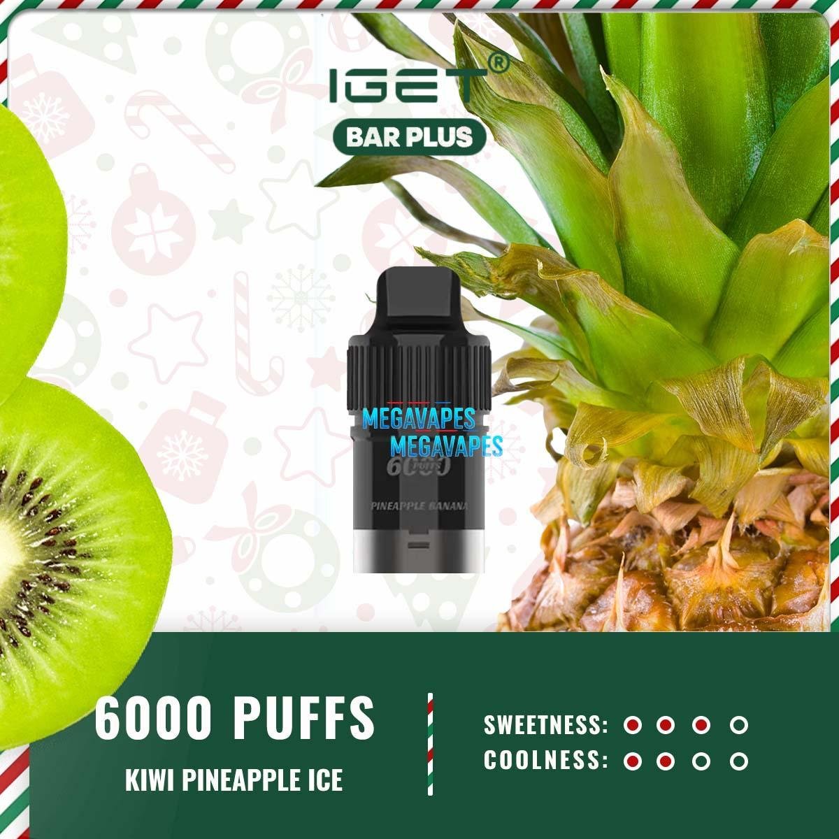 IGET BAR PLUS POD ONLY – KIWI PINEAPPLE ICE - Image 2