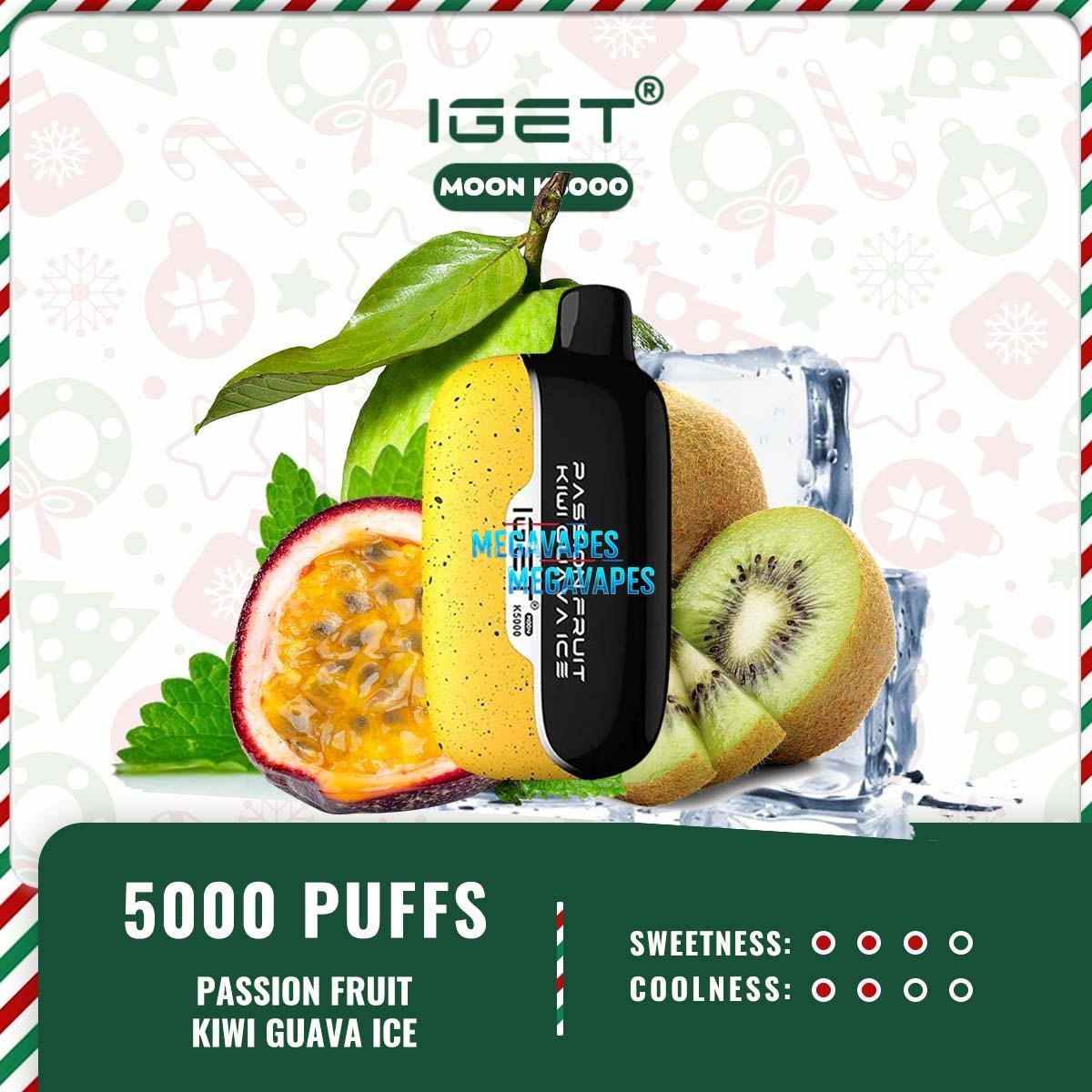 IGET MOON K5000 – PASSION FRUIT KIWI GUAVA ICE - Image 2