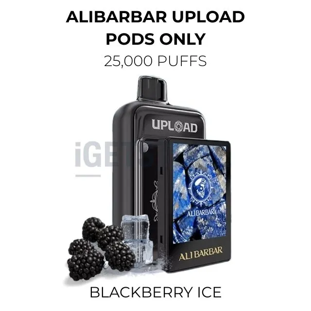 Alibarbar Upload Pods Only 25000 Puffs – Blackberry Ice