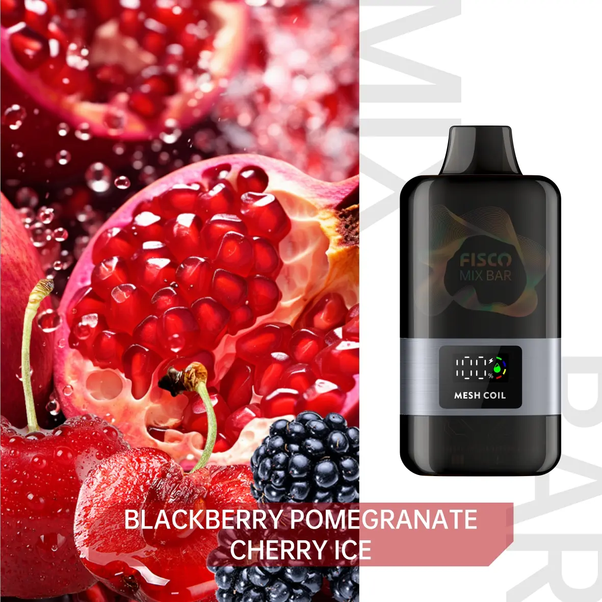 FISCO Mix Bar 12000 BLACKBERRY POMEGRANATE CHERRY ICE