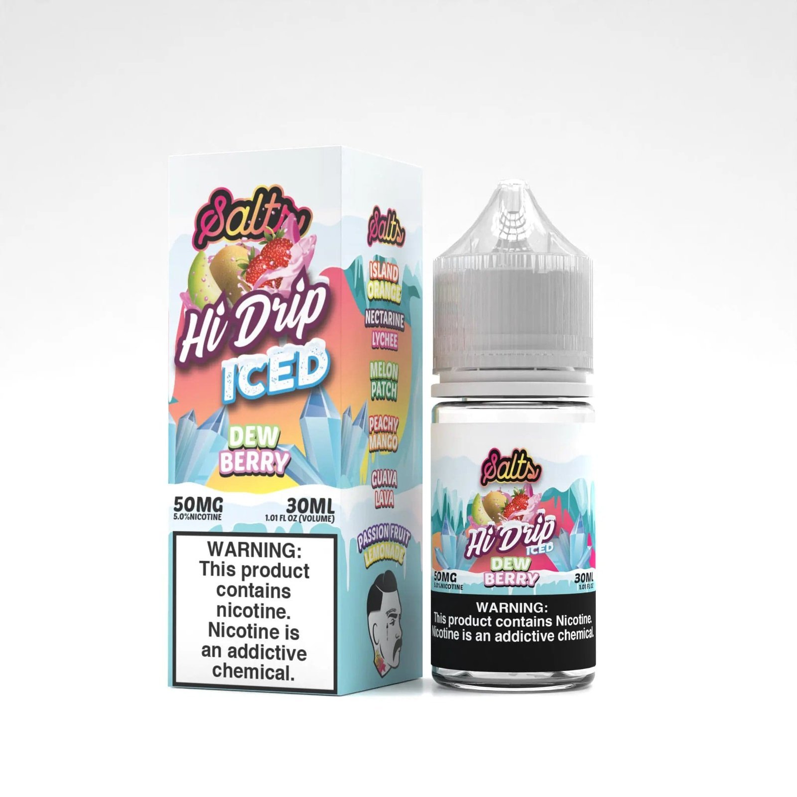 Hi-Drip Salts Iced Dew Berry 30ml Nic Salt Vape Juice - Image 2