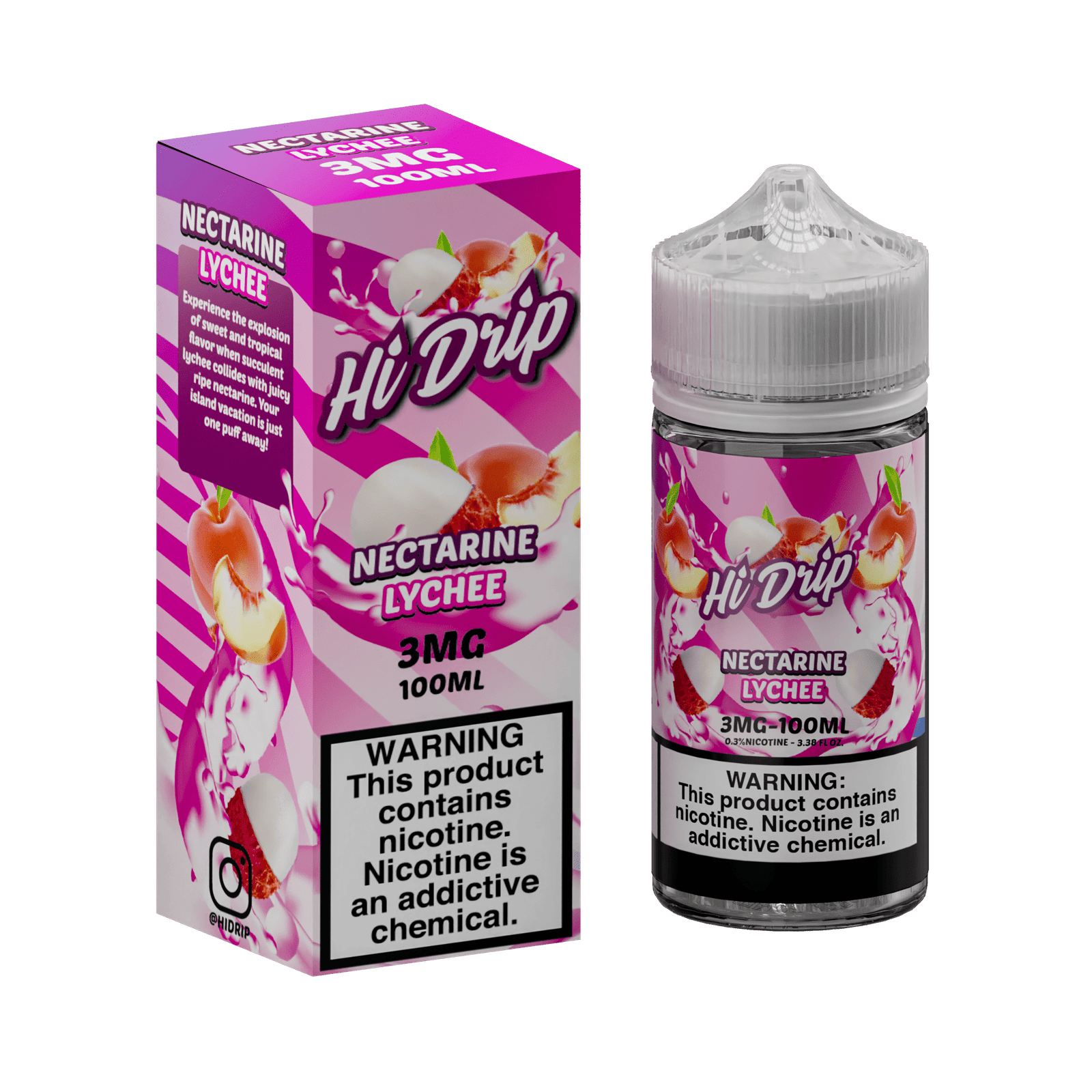 Hi-Drip Nectarine Lychee 100ml Vape Juice - Image 2