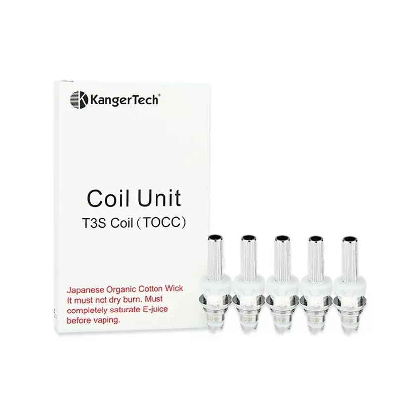 Kangertech TOCC (Organic Cotton Coil) For KangerTech T3S & MT3S Bottom Coil Clearomizers (5pcs/pack)