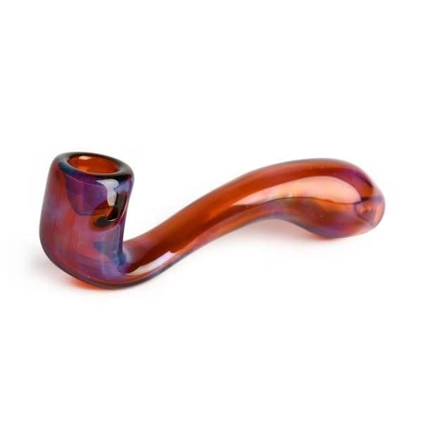 Red Eye Glass Sherlock Hand Pipe 5.5″ - Image 2