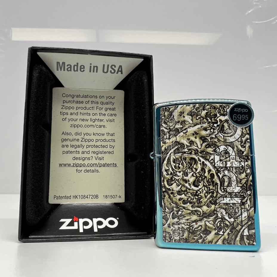 Zippo Lighter-High Polish Teal Windproof - Image 2